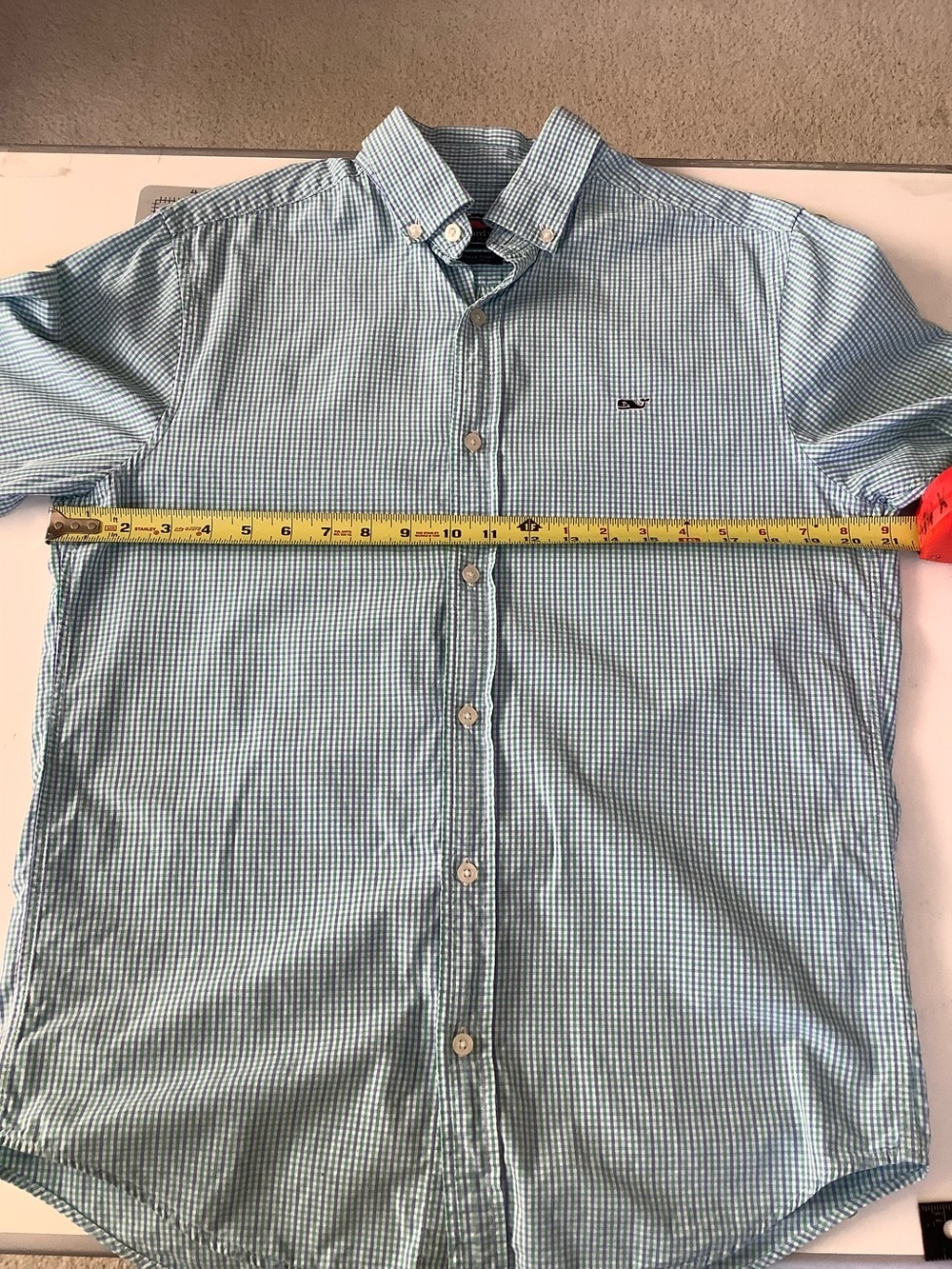 Vineyard Vines On-The-Go Gingham Button Shirt Light Blue Small - Picture 3 of 7